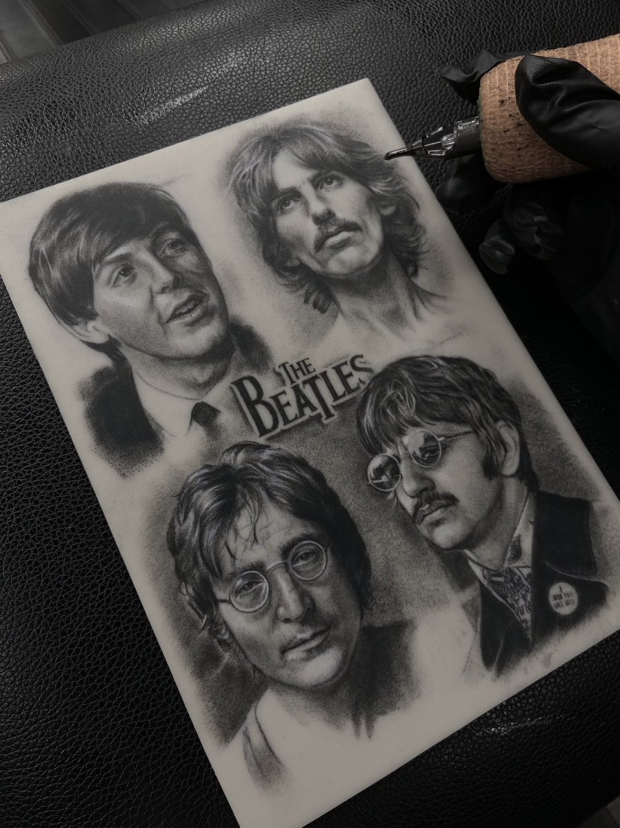 “I get by with a little help from my friends…”

The Beatles tattooed on fake skin

Just a fun little side project 

#tattooart #tattoos #tattooartist