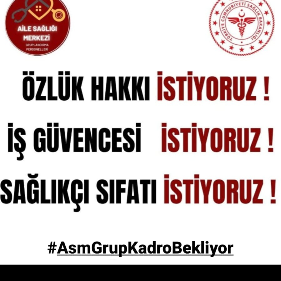 Meryemkrts9744's tweet photo. @TtbAhk Aile sağlığı merkezine tedavi olmak için girdiniz, size enjeksiyon yapan, kan alan, pansuman yapan hemşire KADROSUZ❗ Giriş işlemlerinizi gerçekleştiren tıbbi sekreter KADROSUZ❗Temizlikten sorumlu temizlik personeli KADROSUZ❗ 

#AsmGrupBakanlikBünyesine https://t.co/i2eICyVwe8