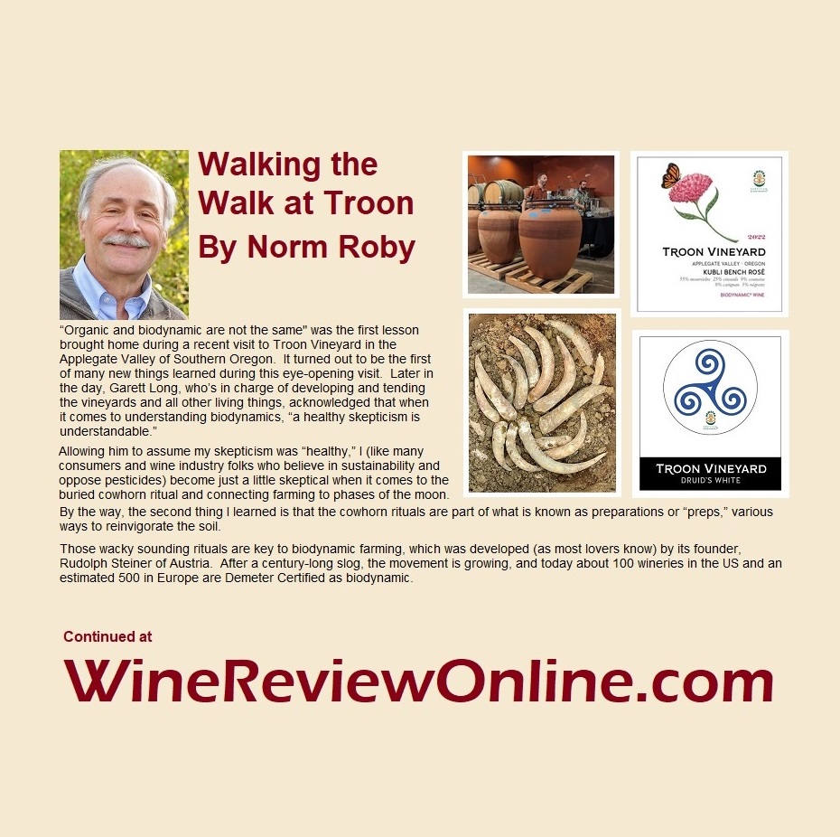 @TroonWines #Wine column by Norm Roby, aka @RobyWine67,  on @TroonWines, including reviews of 5 Troon wines. 
WineReviewOnline.com/Norm_Roby_on_B…