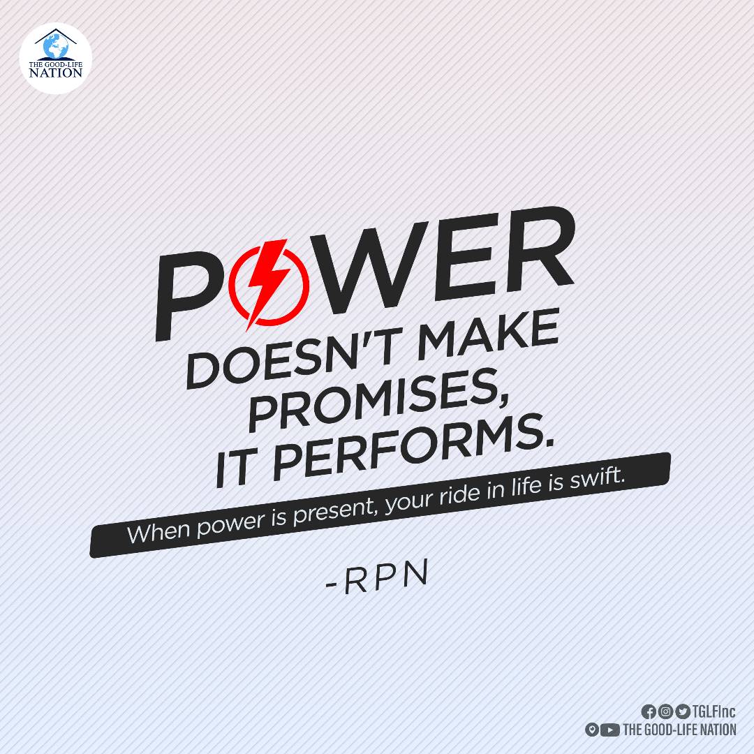TGLFInc's tweet photo. Power doesn't make promises, it performs. When power is present, your ride in life is swift. -RPN

#RPN

#FireConference https://t.co/qhghZOfg67