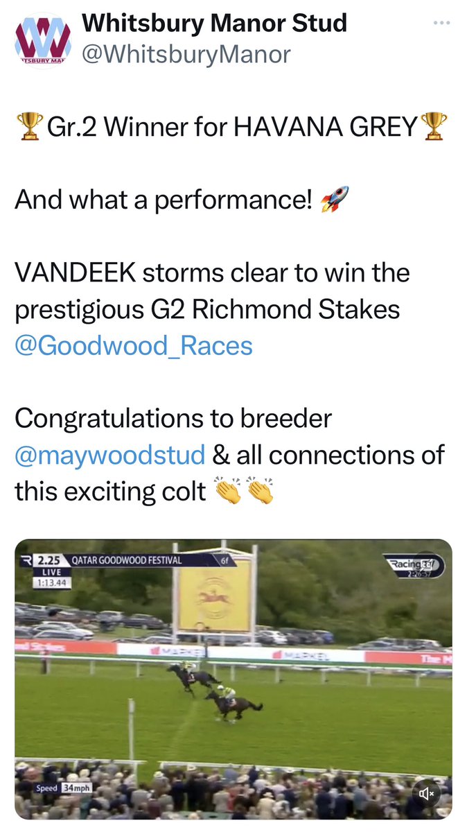 💪🏴󠁧󠁢󠁷󠁬󠁳󠁿#pencaderbred🏴󠁧󠁢󠁷󠁬󠁳󠁿💪 does it again!!!!! 
Vandeek wins the Richmond!!!!!!