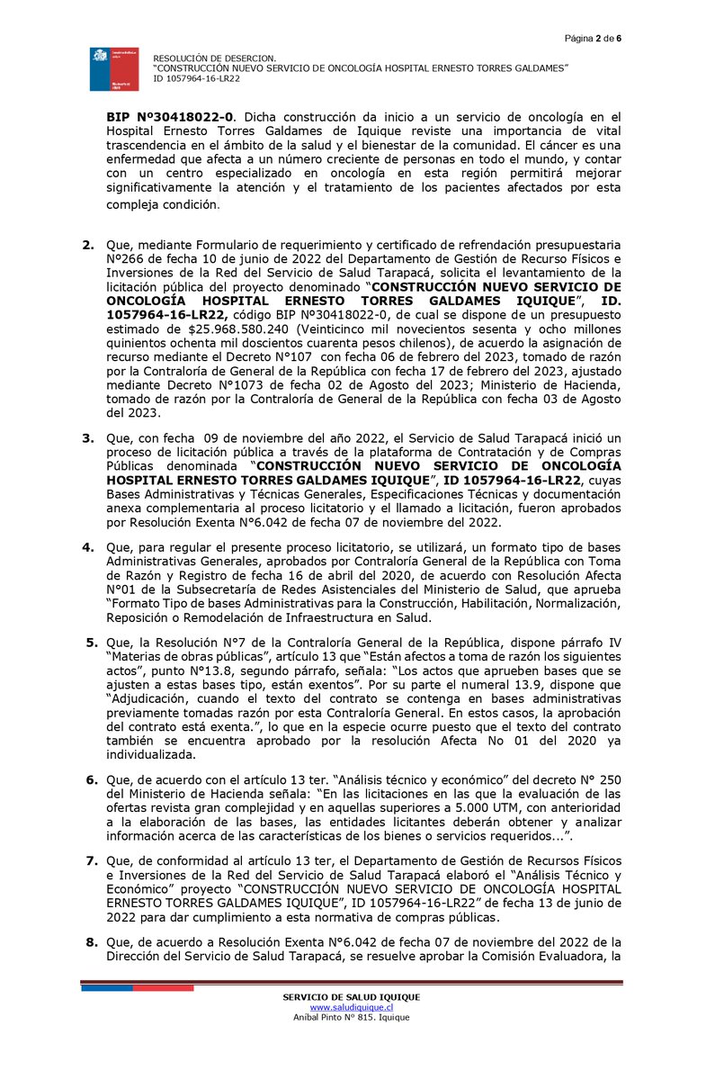 Luzebensperger's tweet photo. Gran noticia para nuestra región. Después de muchos años de espera por fin hoy se adjudicó el Proyecto del Centro Oncológico de Iquique, tan urgente y necesario. Aprovecho de resaltar y agradecer todo el trabajo ciudadano que hubo detrás de este proyecto y particularmente a la https://t.co/uJuee8s7Wa