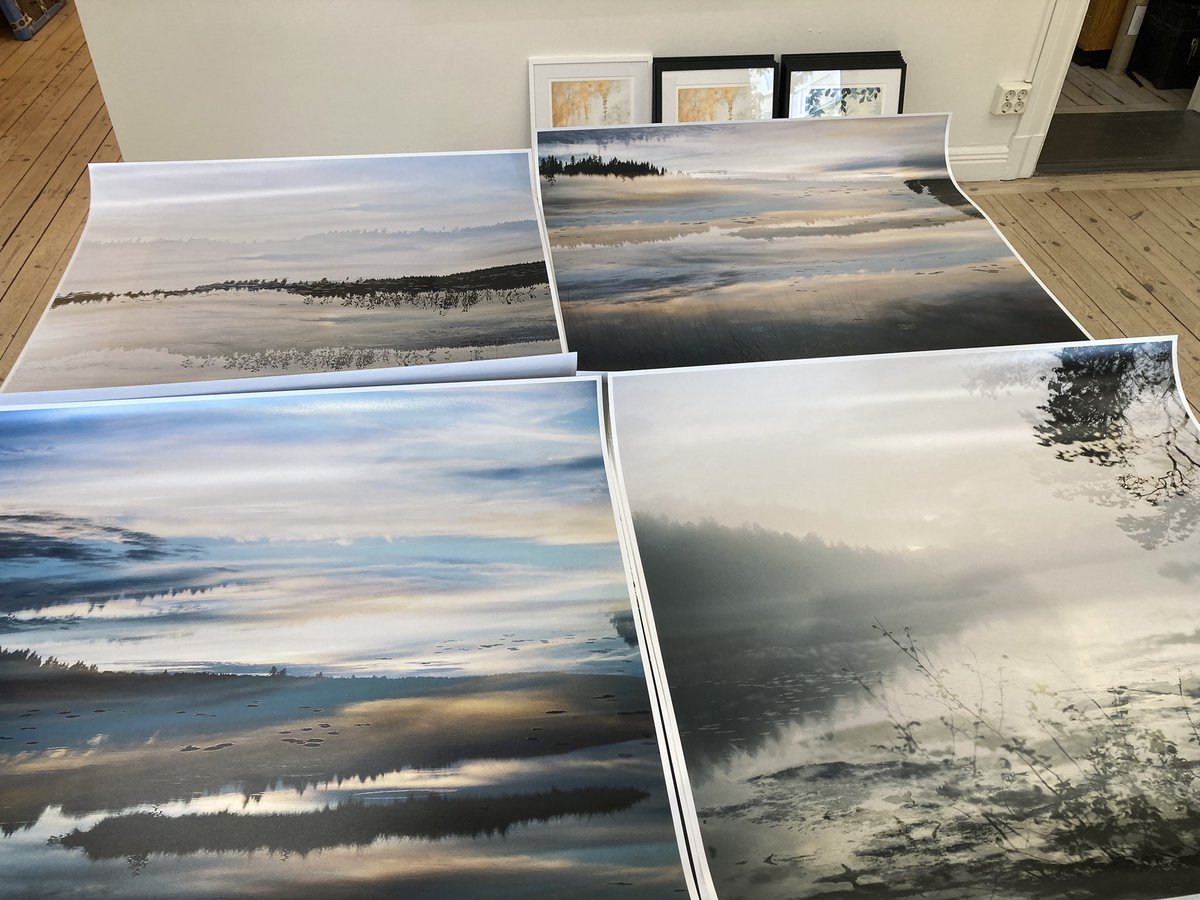 A rare occasion of in-person signing my prints at <a href="/GalleriBergman/">Galleri Mats Bergman</a> today, as usually I’m too far away! Four sold last week to a regional municipality ☺️