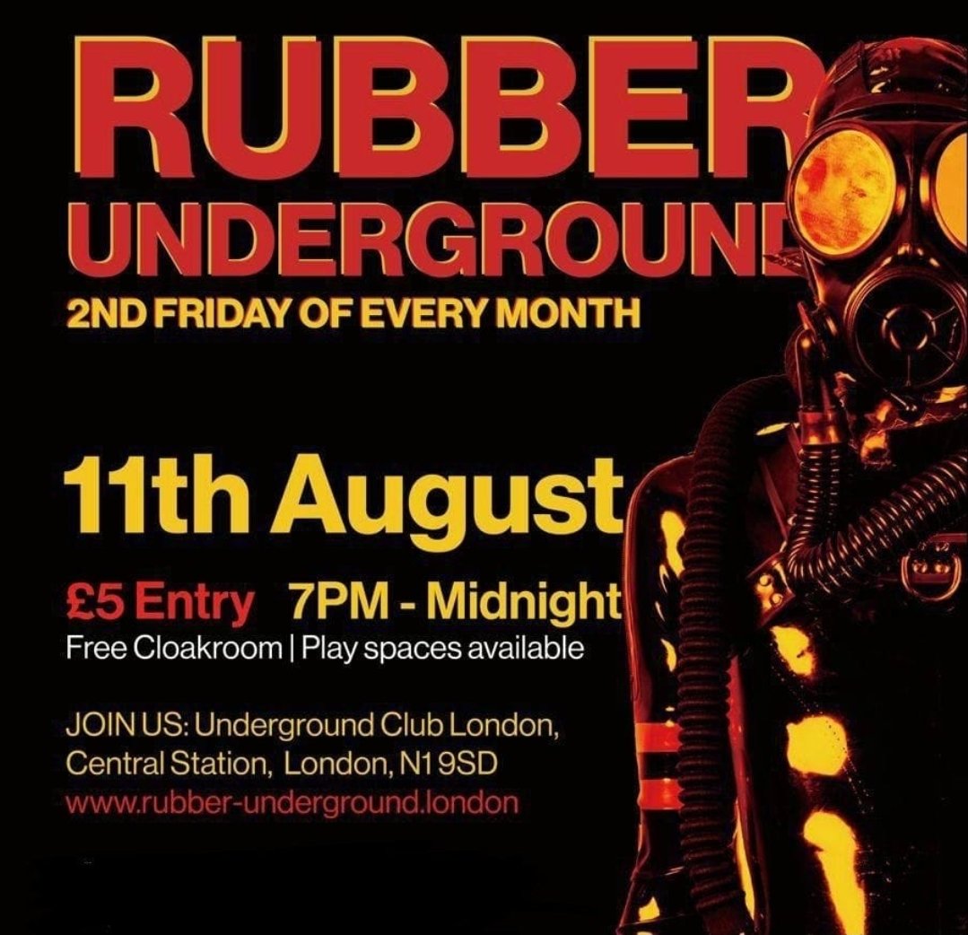 This time next week and the doors would have been open 45 minutes. <a href="/rubbersocialldn/">London Rubber Social</a> <a href="/RubbermenLondon/">Rubbermen of London</a> Have you picked your outfit?  Give us a hint

#rubber #latex #rubbermenoflondon #centralstation