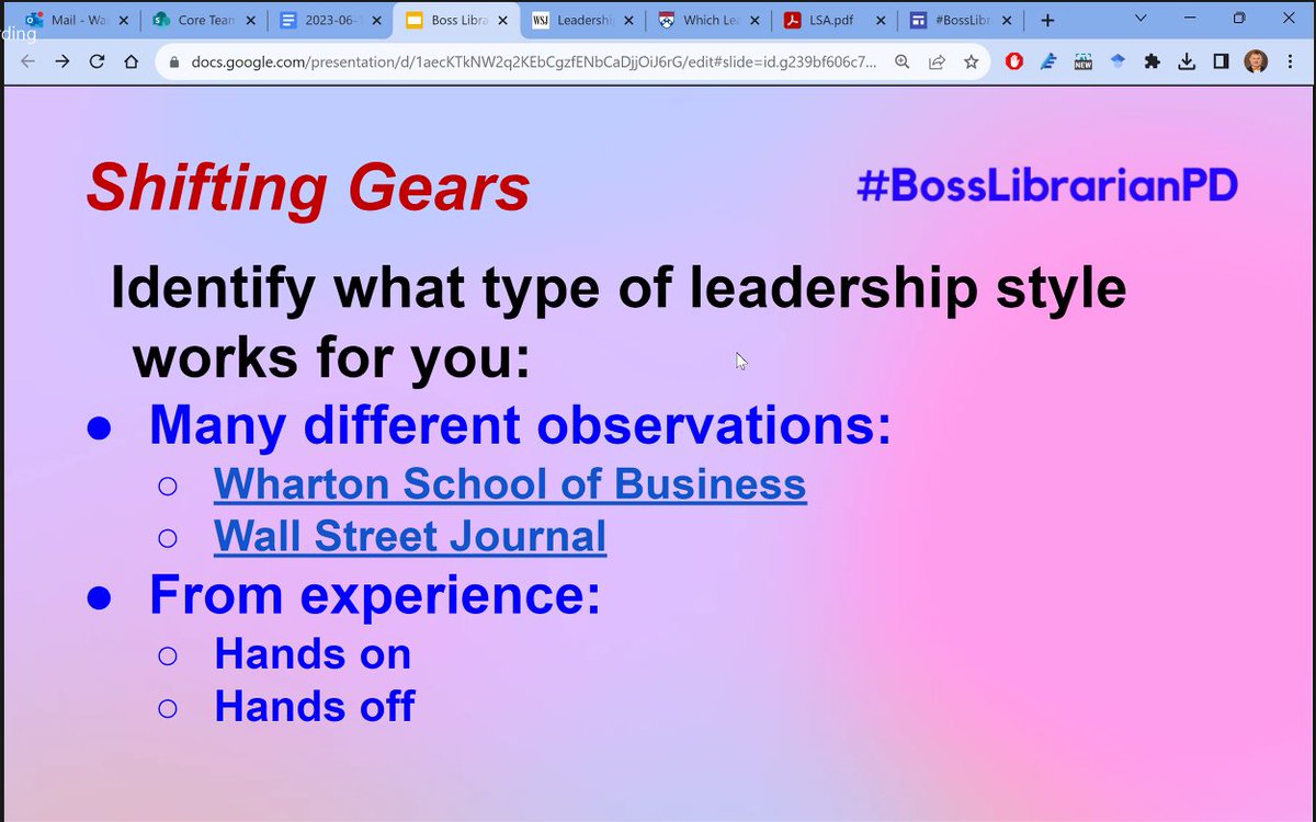 awakenlibrarian's tweet photo. Dr. Kevin Washburn believes in "empowering and fostering positivity" for the librarians in his district! #BossLibrarianPD is shining on #SchoolLibrarian #ProfessionalDevelopment. 👏🏾 https://t.co/bjp5OsPVae
