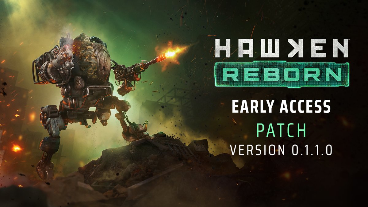 Patch ver 0.1.1.0 arrives next week with updates to get you into the mech piloting action quicker, gameplay enhancements, and a slew of fixes to #HawkenReborn! Learn more at 505games.link/ver0110