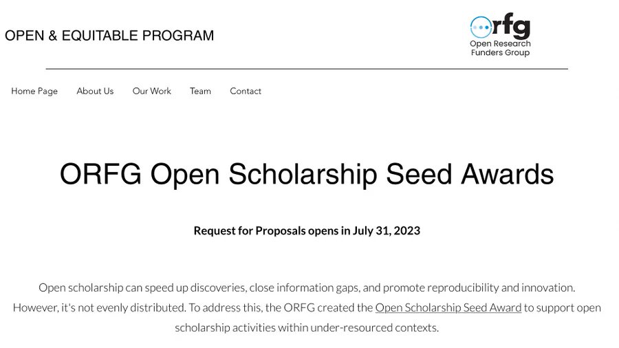#OpenScholarship accelerates discoveries, bridges information gaps, and fosters #innovation. Yet, its reach isn't uniform. To rectify this, the @OpenResearchFG established the Open Scholarship Seed Award.

More info: tinyurl.com/4m9c3yra

#OpenScience #OpenResearch @Vitae_news
