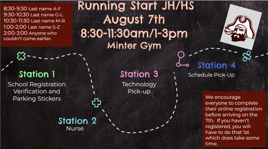 Just a reminder for JH/HS Running Start. To save time and ensure the process runs smoothly and efficiently, please visit our website and complete student registration before arriving at Running Start. Here's the Parent Portal link for registration: bit.ly/3NXh1ck