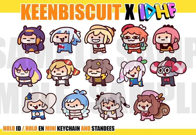 YOU ! 🫵Keenbiscuit X IDHF items are open for preorder !🫵🎉 1 August- 1 September 2023 (2 Batches)  Also there's a full catalogue on the ko-fi ! (standees, postcards, dakimakuras, figures, etc) 