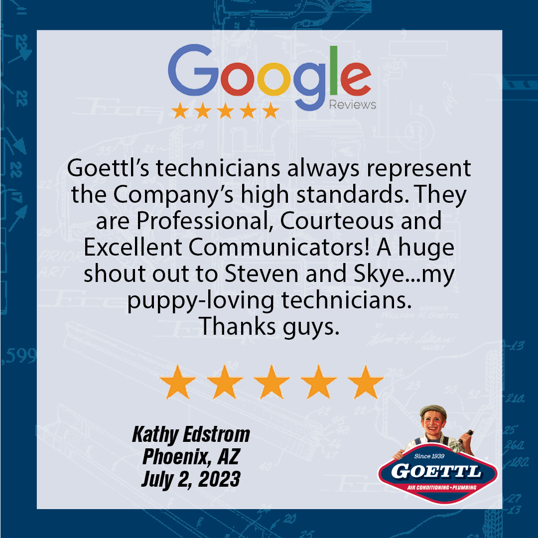 GoettlAir's tweet photo. Customer satisfaction is our pride and joy! Swipe left to see the top 3 Google reviews from this month! 😃🌟
#happycustomers #googlereviews #goettl #HVAC #plumbing https://t.co/9KJPN4s2Ax