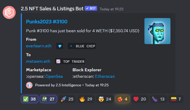 PunkverseWorld's tweet photo. *** 4 ETH RECORD SALE ***

Negotiated live in our Discord server. Our alien holders are diamond hands.

@Meta_Winners fought hard for this one!

#punks2023 https://t.co/4XylbtkSJI
