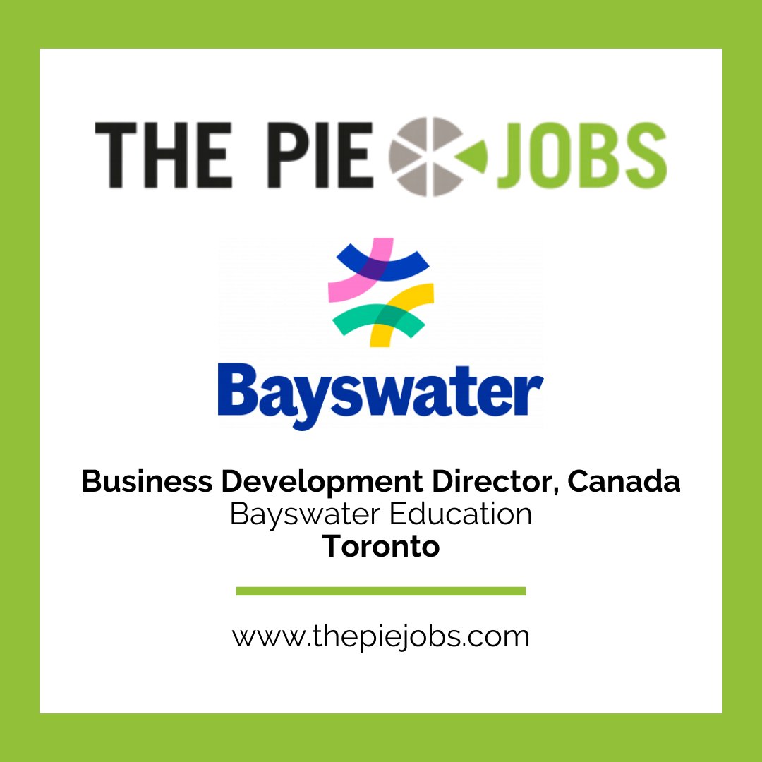 <a href="/studyBayswater/">Bayswater</a> is looking for an experienced Business Development #Director to join their team in #Toronto, #Canada

Learn more about this role and apply by 18 August via The PIE Jobs hubs.li/Q01-1fJN0

#intled #hiring #newjob