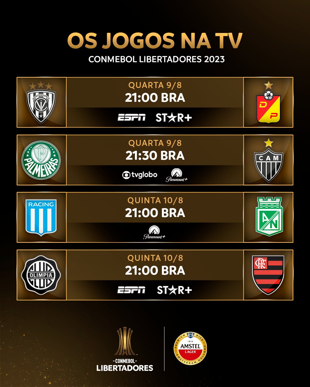 ️⚽️JOGOS DE HOJE LIBERTADORES 2023