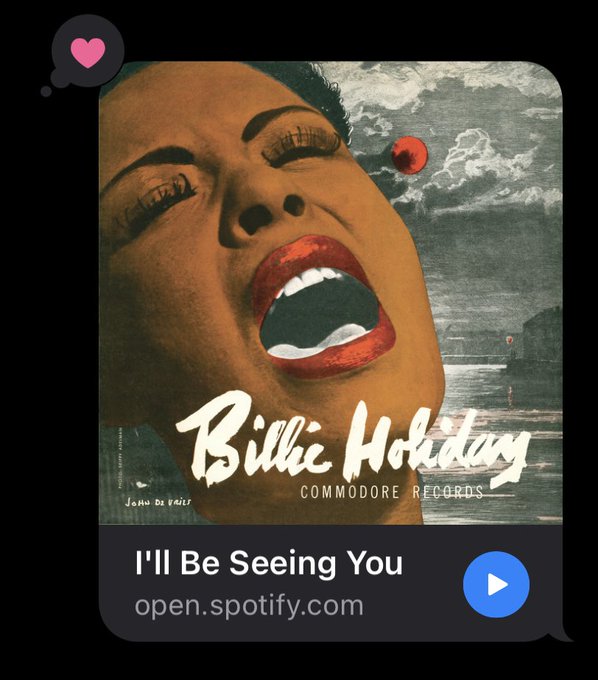 Hey Siri play some Billy Holiday. 🐐 https://t.co/H034klAuZG