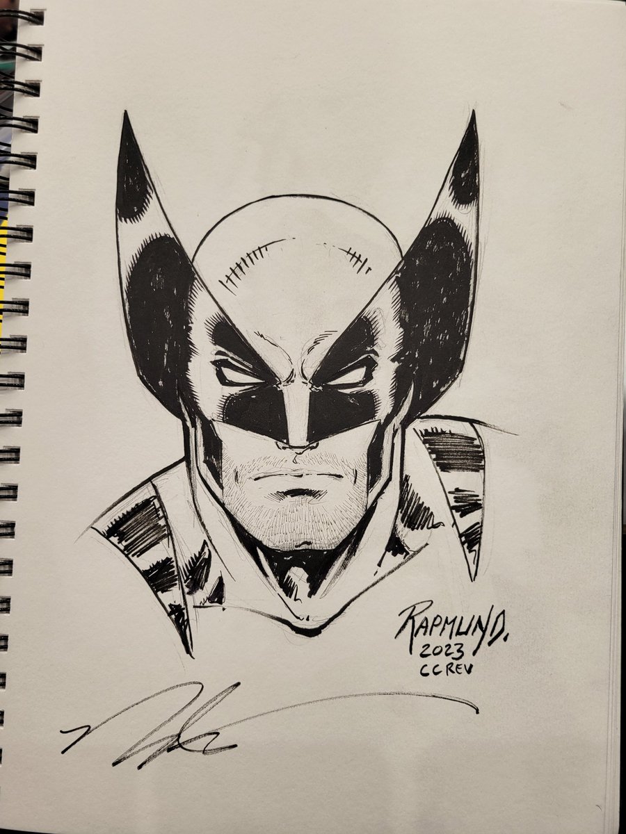 Wolverine headshot commission I drew at Comic-Con Revolution. #Marvel #Wolverine #Logan #Commission @ComicConRvltn #comicconrevolution