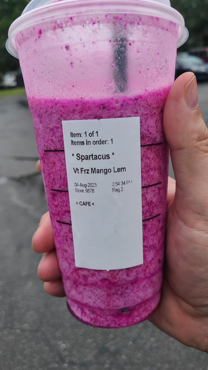 When you order a frozen mango lemonade <a href="/Starbucks/">Starbucks</a>.  

Yeah...needed that.

#iamspartacus