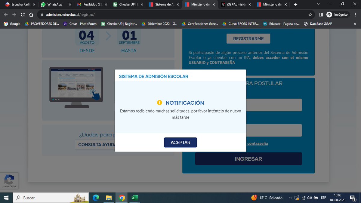 mveronica24's tweet photo. #AdmisiónEscolar2024 horrible de que empezo que esta asi. vale callampa su sistema de admisión. https://t.co/Nx9dSNbSAU
