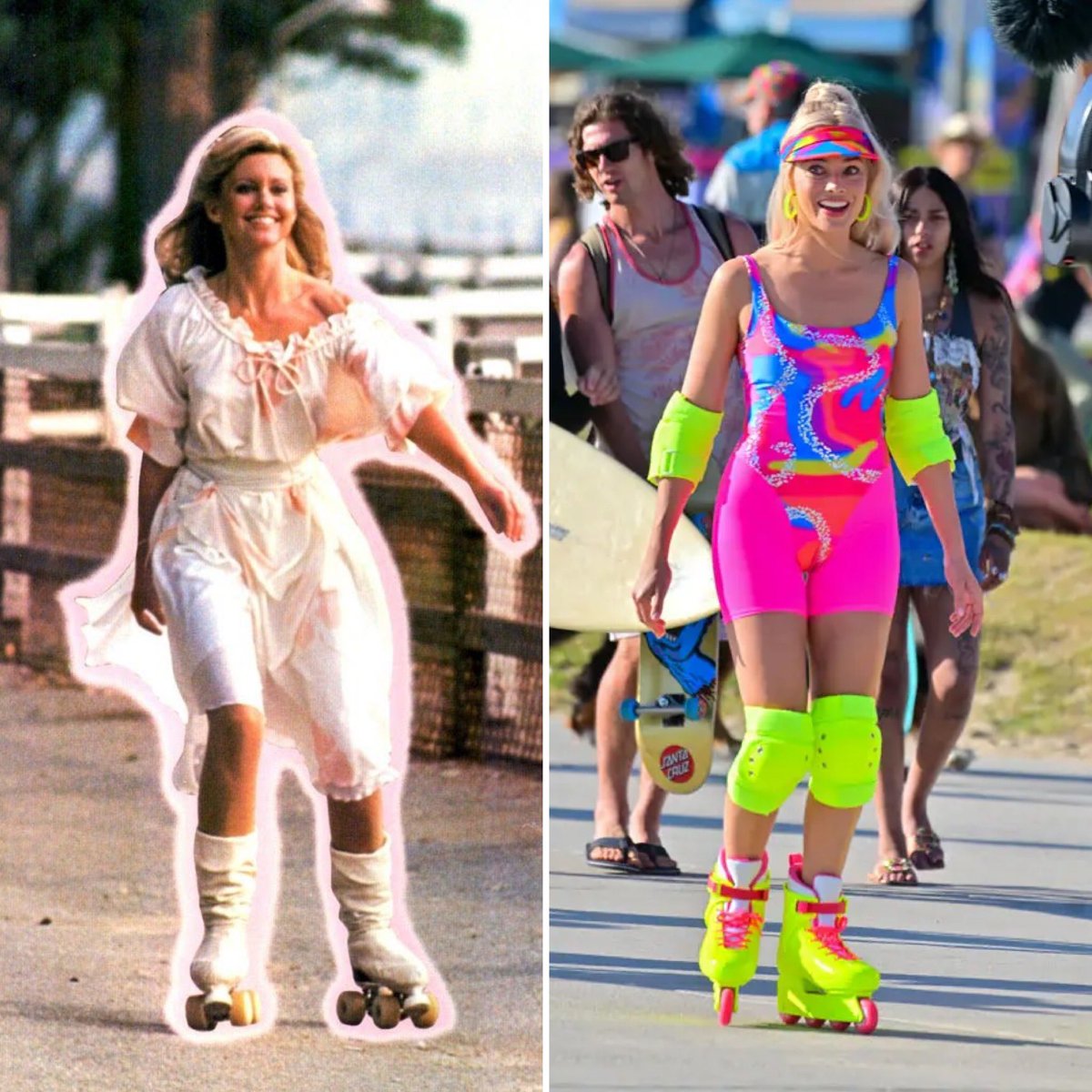 Thank you, Hollywood, for revealing that all other-world portals are accessible by skating through #VeniceBeach. #barbie #xanadu