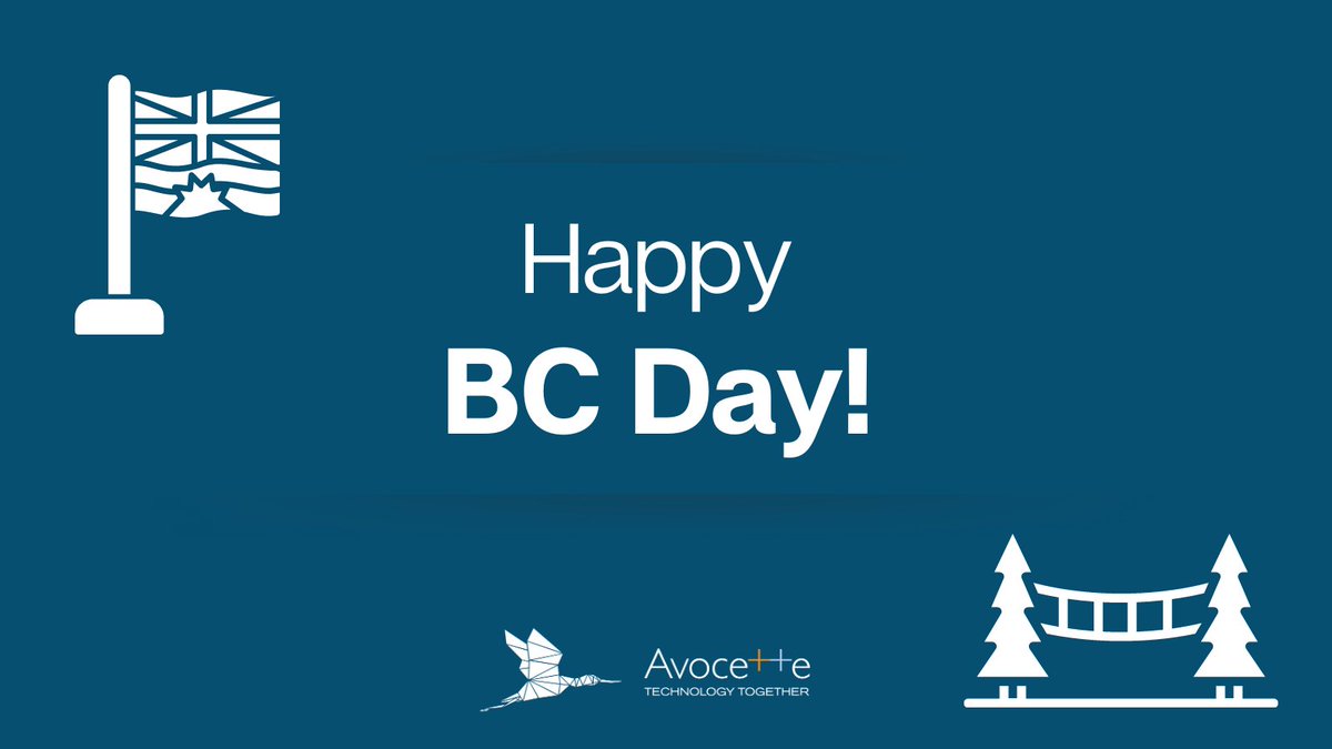 As a company proud to be based in this beautiful province, we at Avocette wish everyone a Happy BC Day! Shoutout to our fellow BC-based clients, partners, and friends! #bcday2023 #bcday #bctech #bcgov