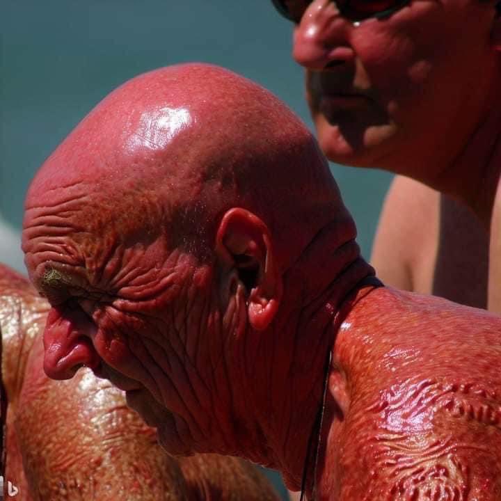 Extreme sunburn competition in Florida. And before you ask, yes this is a real event 🤦🏽‍♂️