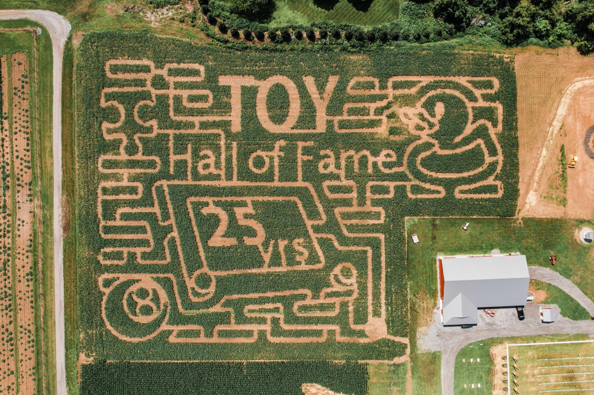News_8's tweet photo. The corn maze at Wickham Farms is set to open for the 2023 season on August 10. This will mark the 25-year anniversary of the National Toy Hall of Fame at the Strong Museum of Play. 
Find ticket information here: https://t.co/UaFhzyNmkz https://t.co/h6zsZGr6kp
