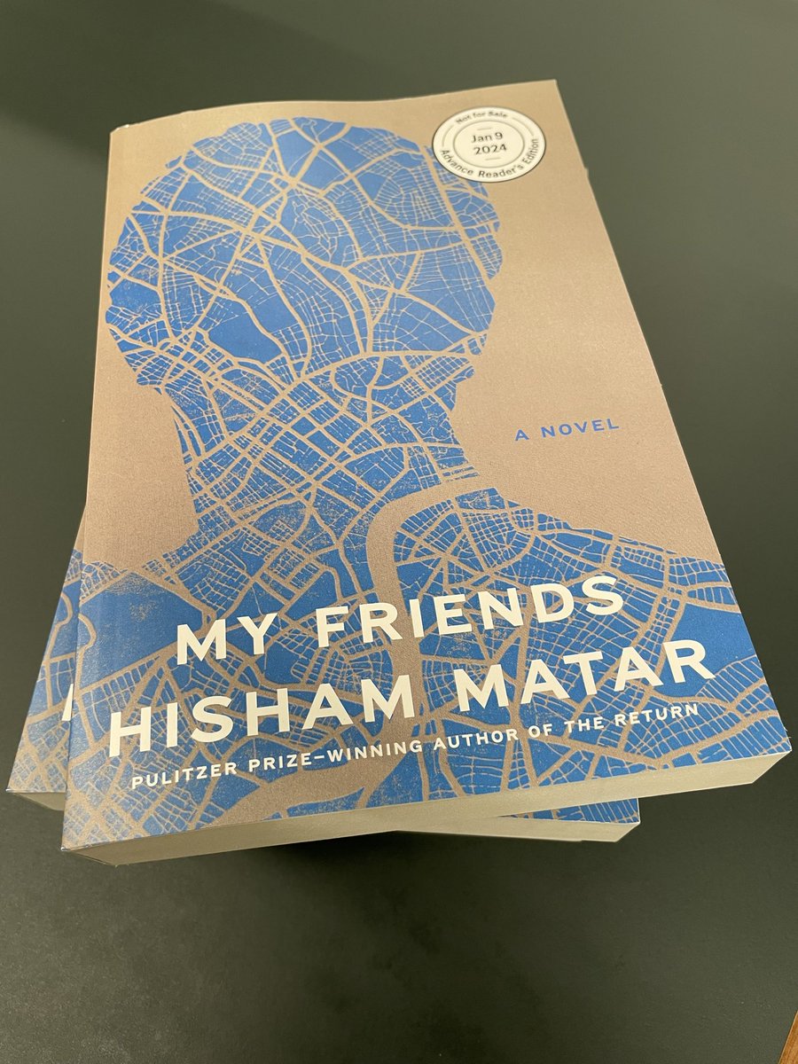 SO excited to have these first bound proofs of <a href="/hishamjmatar/">Hisham Matar</a>’s breathtaking new novel MY FRIENDS… Coming from <a href="/randomhouse/">Random House Group</a> and <a href="/PenguinCanada/">Penguin Books Canada</a> in January 2024…. 👍👍👍👍👏👏👏👏 🙏🙏 ✍️✍️cc @AndyWard15 <a href="/mariabraeckel/">Maria Braeckel</a> <a href="/CalligraphLit/">Calligraph</a>