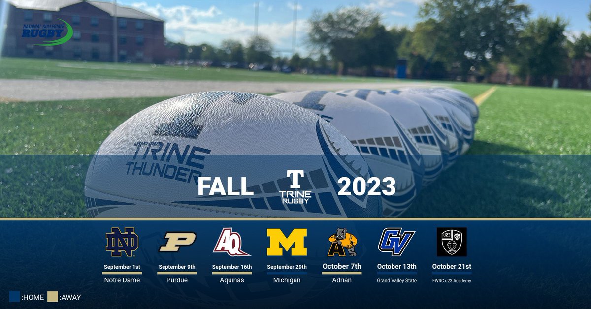 TrineMRugby's tweet photo. Fall 2023 15’s schedule 🏉⚡️ https://t.co/KPwowyauGf
