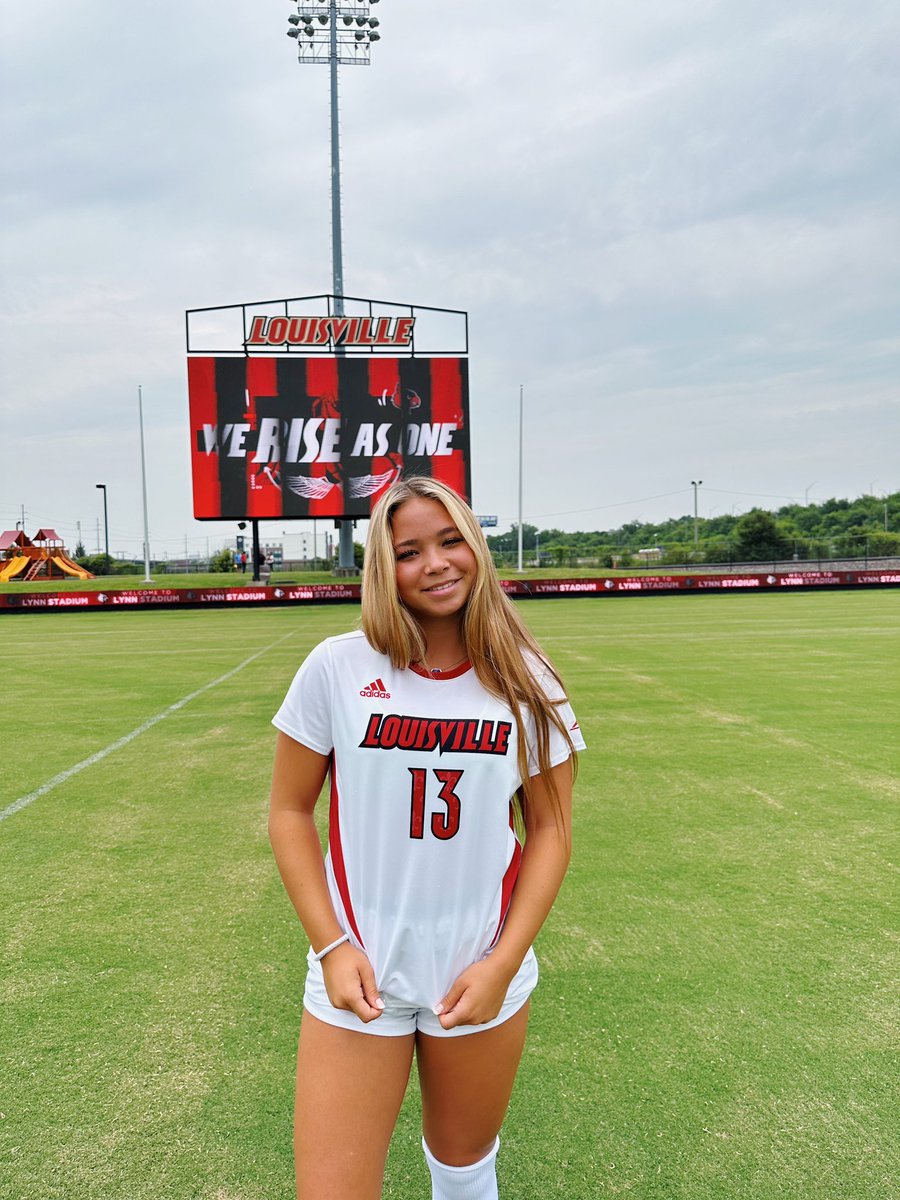 I am so excited to announce my verbal commitment to play soccer and further my education at The University of Louisville!! I would like to thank my family, friends, teammates and coaches that have helped me get to this point!!❤️❤️<a href="/TopDrawerSoccer/">TopDrawerSoccer</a> <a href="/PrepSoccer/">Prep Soccer ⚽️</a> <a href="/ImYouthSoccer/">ECNL/GA/Recruiting/College Soccer</a>