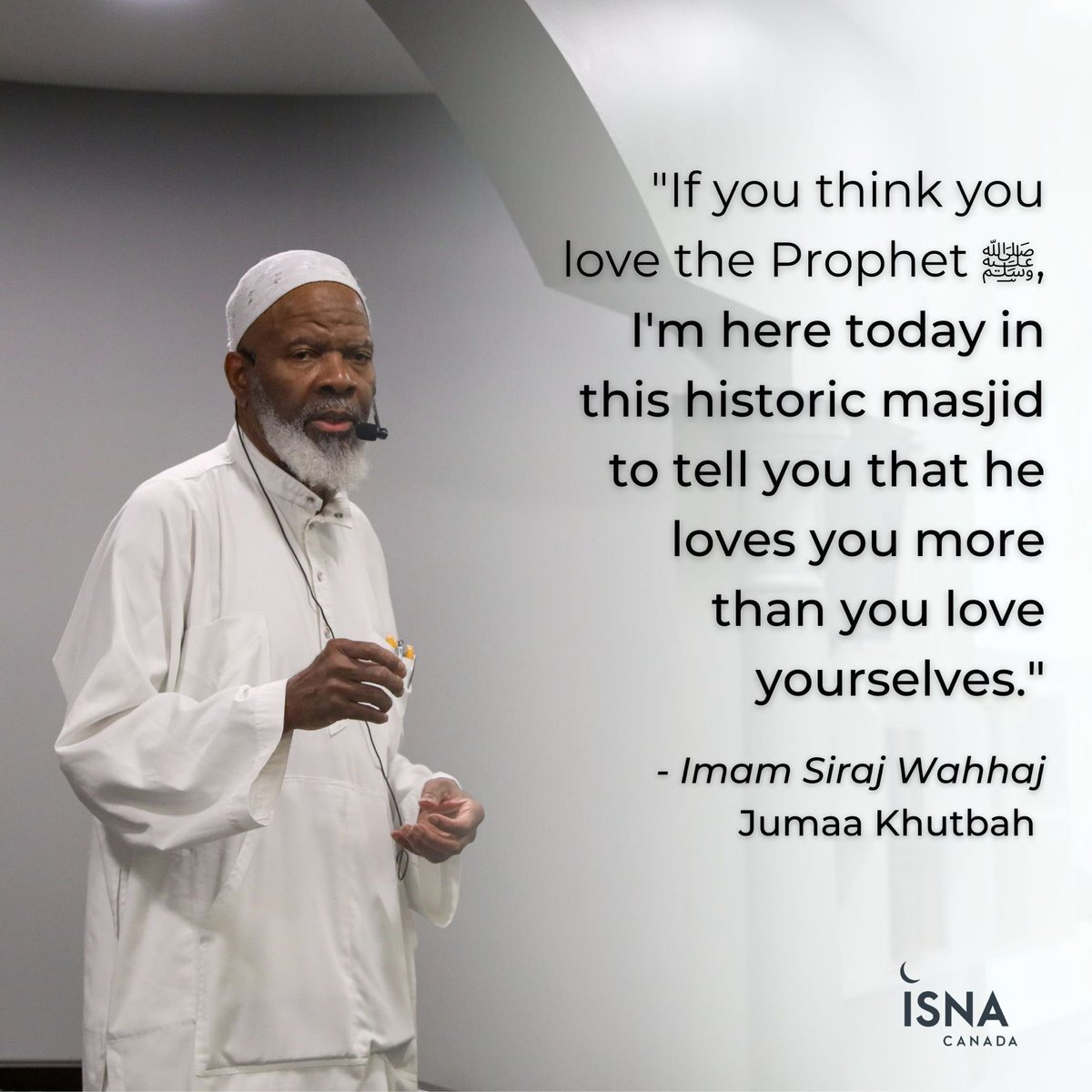 Imam Siraj's heartfelt Khutbah illuminating the boundless love Prophet Muhammad (PBUH) had for humanity, an eternal source of inspiration and guidance for our lives. 

#ISNACanada