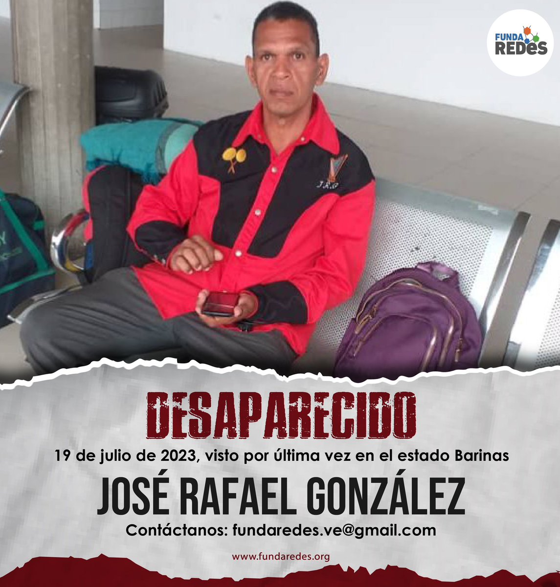 #AlertaFundaRedes | José Rafael González desapareció el 19 de julio de 2023, cuando viajaba desde El Tigre, estado Anzoátegui, hasta la ciudad de San Cristóbal con conexión a San Antonio del Táchira, se disponía a migrar hacia Perú. Presuntamente fue visto por última vez en el…