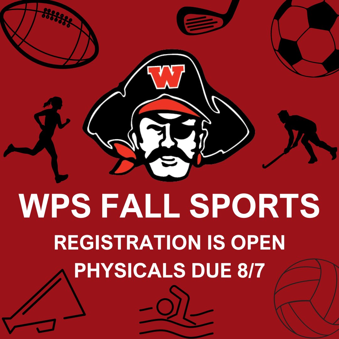 Reminders: Registration is OPEN for WHS and WMS fall sports. Upload physicals to the SNAP Health Portal by Monday, August 7. Visit wellesleyps.org/athletics for more info.