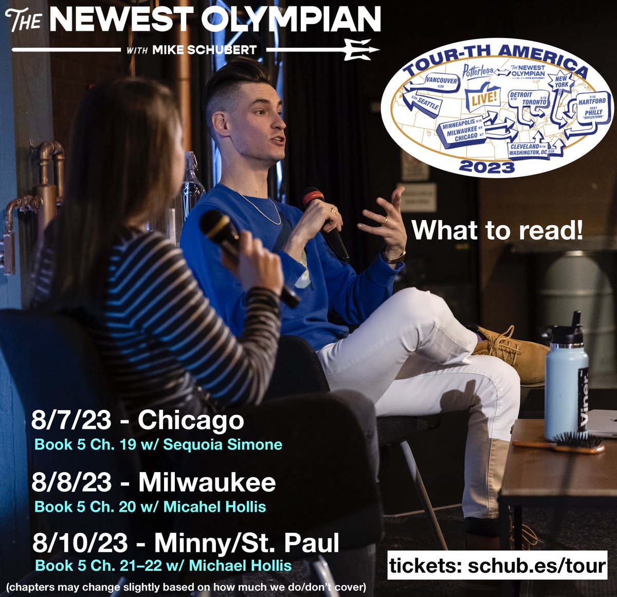 NewestOlympian's tweet photo. BACK ON TOUR NEXT WEEK, HERE’S WHAT TO READ. TICKETS: https://t.co/5u5zEFbqYS https://t.co/gngvyQ3h4H