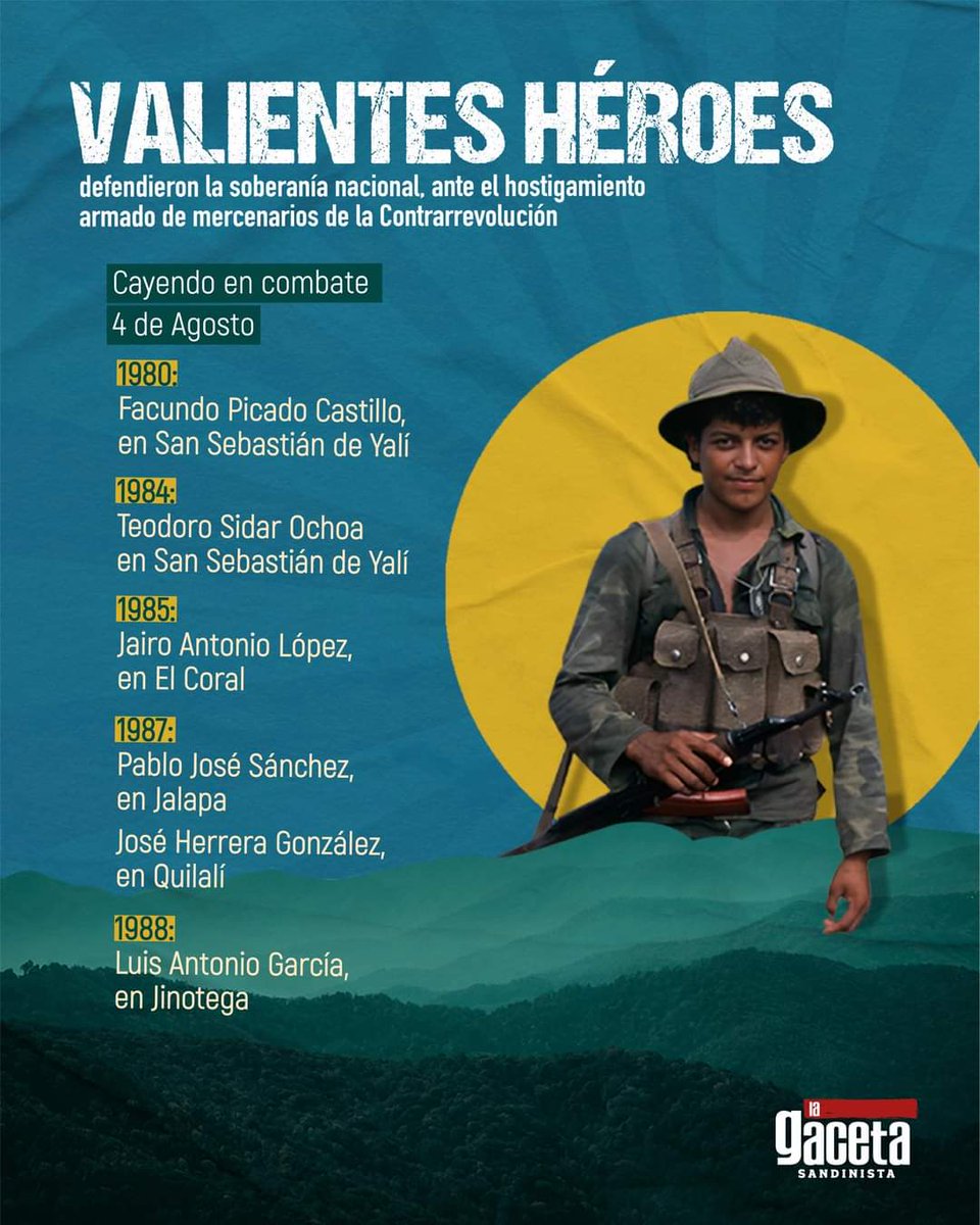 💥NUESTROS VALIENTES HÉROES Defendieron la Soberanía Nacional ante el hostigamiento armado de la Cobtrarrevolycion, financiada por el imperio yankee #Nicaragua #UnidosEnVictorias @ZurdaCorrecta @MonchoRaudales @QuenriM