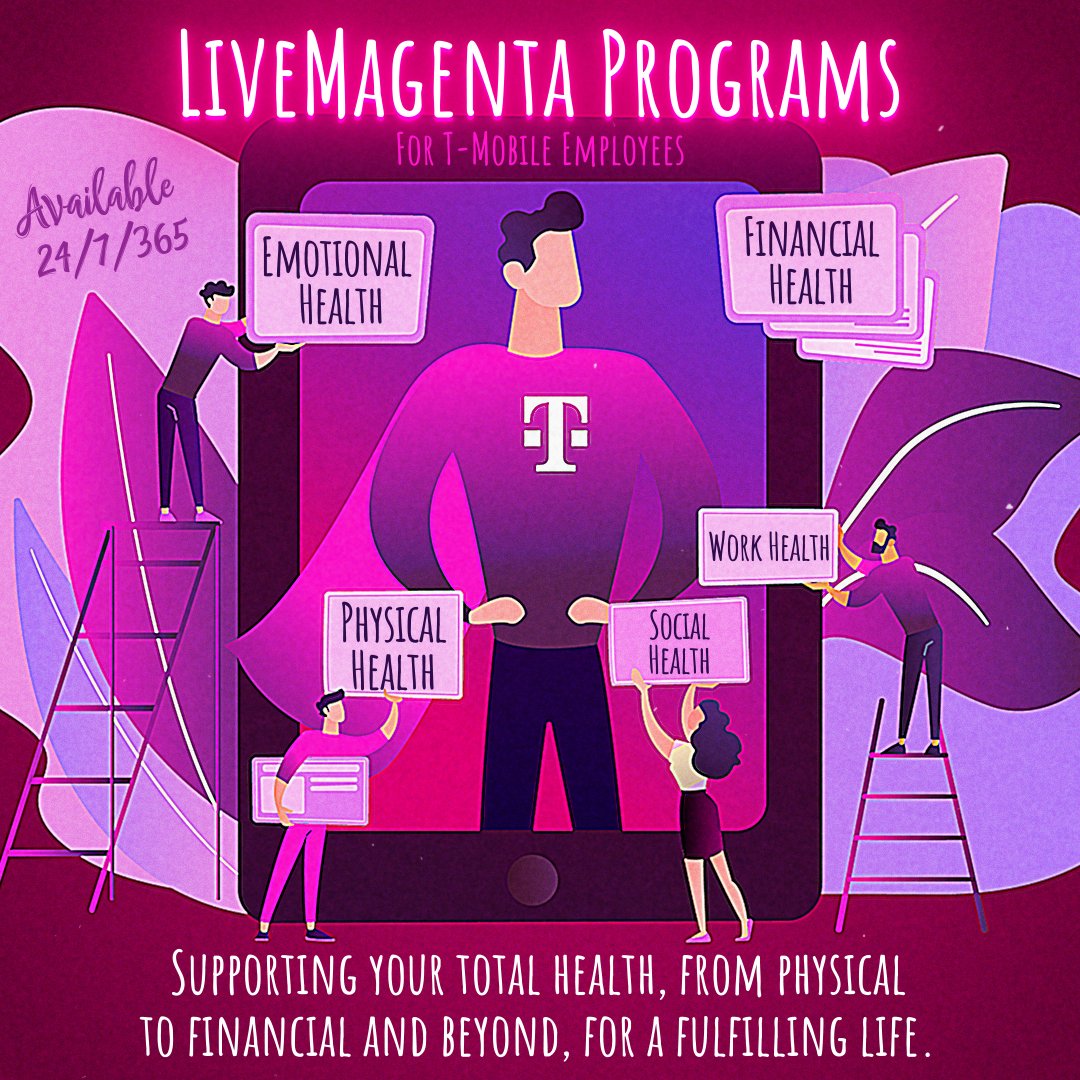 Love that @TMobile provides accessible resources to support us. Life can be unpredictable and it's reassuring to know where to turn for help. Mental health is as important as physical health! #MentalHealthAwarenessMonth #TeamMagenta