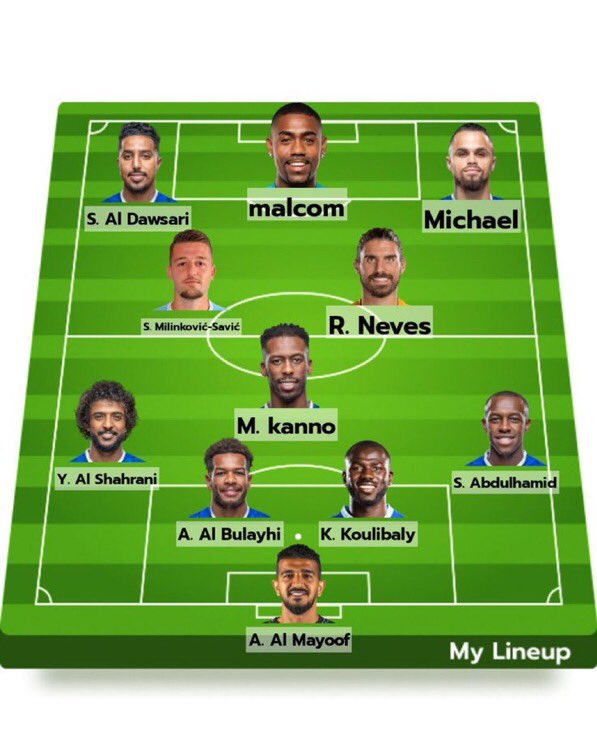 b15_5a's tweet photo. التشكيلة المتوقعة و الافضل لمواجهة الاتحاد غدا👏🏻💙

رايك بكل صراحة @EPLHD32 

#بطولة_الملك_سلمان_للاندية #كأس_الملك_سلمان_للاندية #الهلال_الاتحاد https://t.co/HvSBaJZhsW