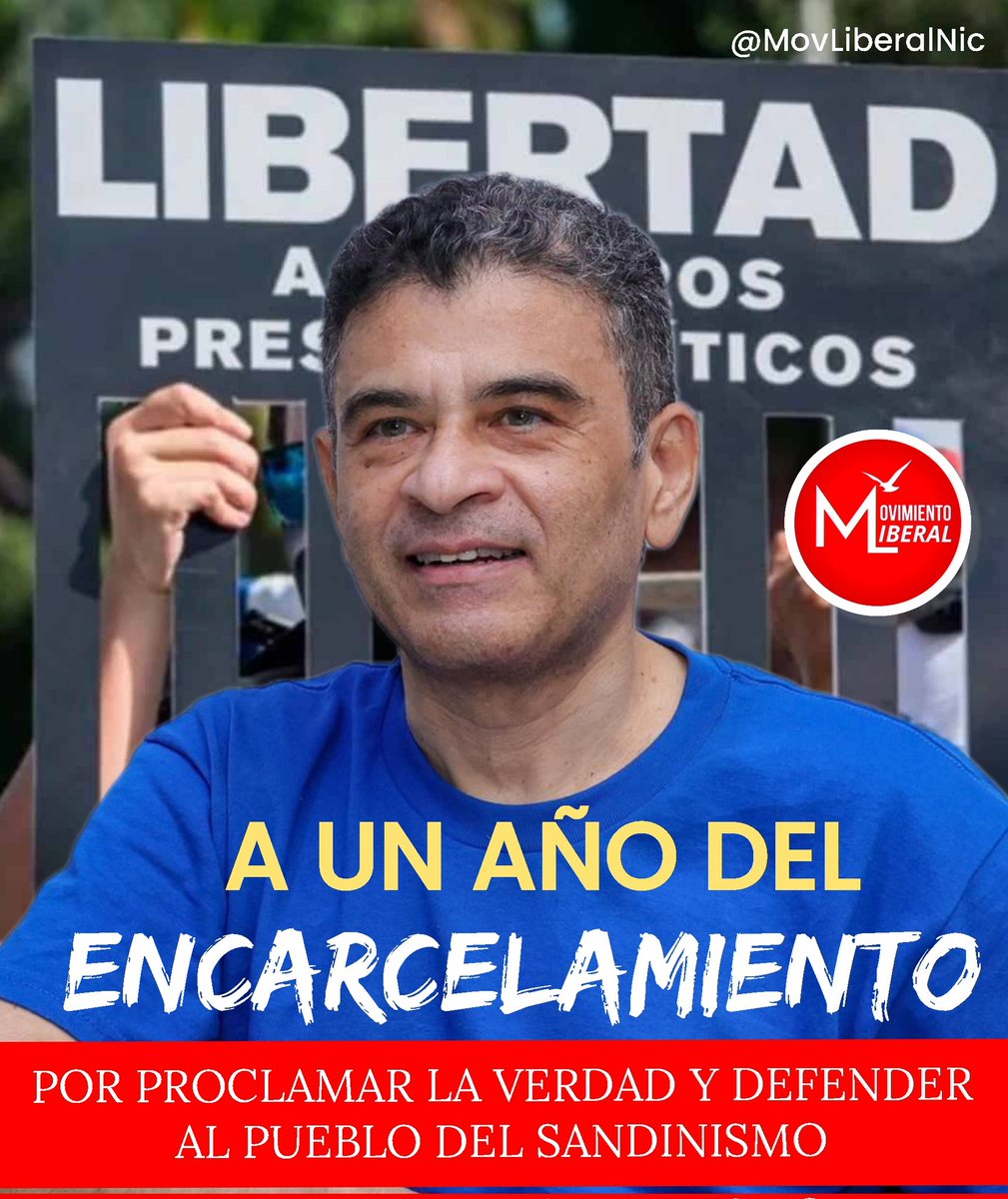 MovLiberalNic's tweet photo. Monseñor Rolando Álvarez es un ejemplo de dignidad y patriotismo para los nicaragüenses.

¡A un año del encarcelamiento por la dictadura sandinista, exigimos libertad, justicia y democracia!.

¡Movimiento Liberal!♦️🇳🇮 @MovLiberalNic @TraficoNi @ReporteNi https://t.co/nCWS3kQA5G