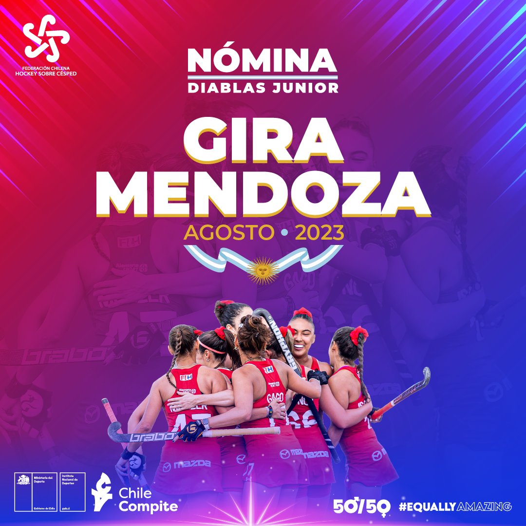 chile_hockey's tweet photo. ✈️🇨🇱🏑 Nos vamos a Argentina

El Mundial Junior Femenino Santiago 2023 está cada vez más cerca y las #DiablasJunior cruzarán la cordillera para enfrentarse en una serie de amistosos al equipo juvenil y absoluto de Mendoza. ¡Mucho éxito! ✨🙏🏼

#ChileHockey #MásHockey https://t.co/Dmu6kFd5GM