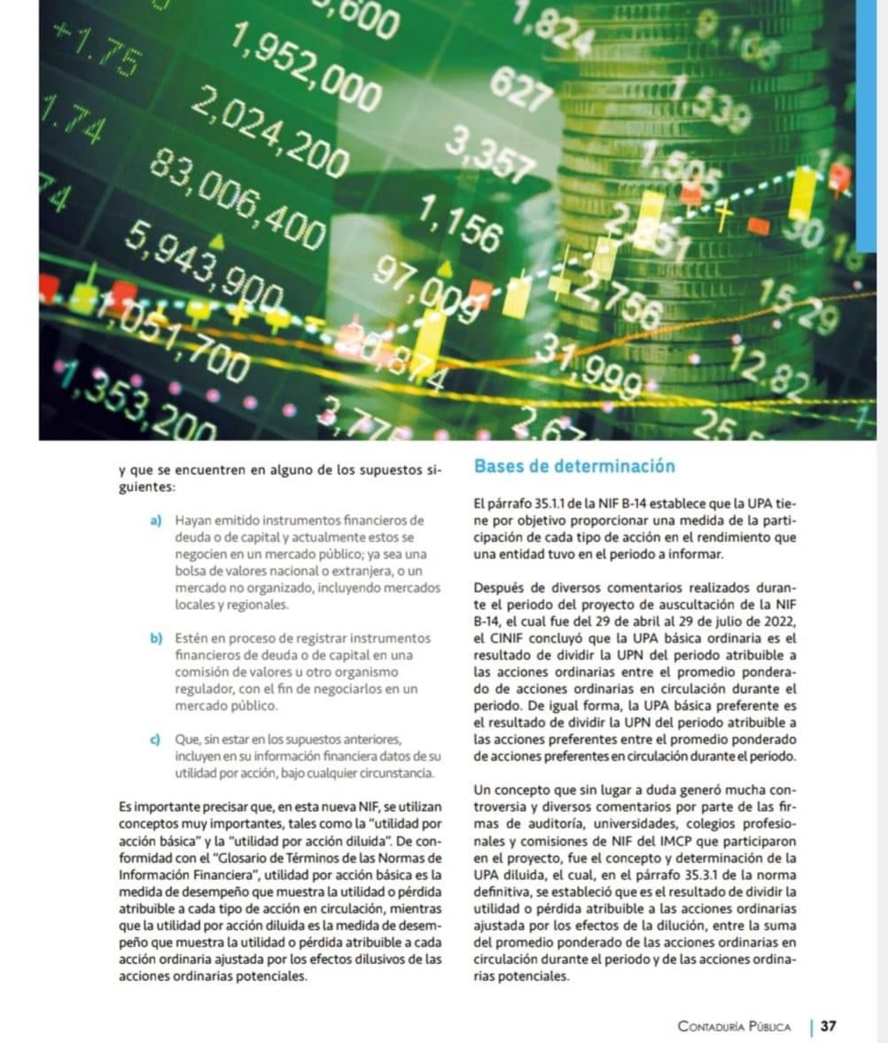 ColegioXalapa's tweet photo. El CCPX invita a toda la membrecía a leer el artículo de la Revista de Contaduría Publica del mes de agosto, “ La NIF B-14, Utilidad por Acción de Nueva Vigencia”, elaborado por el C.P.C. Carlos Martínez Merinos, Expresidente del #CCPX.
#CCPX #IMCP #100aniversarioIMCP #CONIF https://t.co/emHHbaQwne