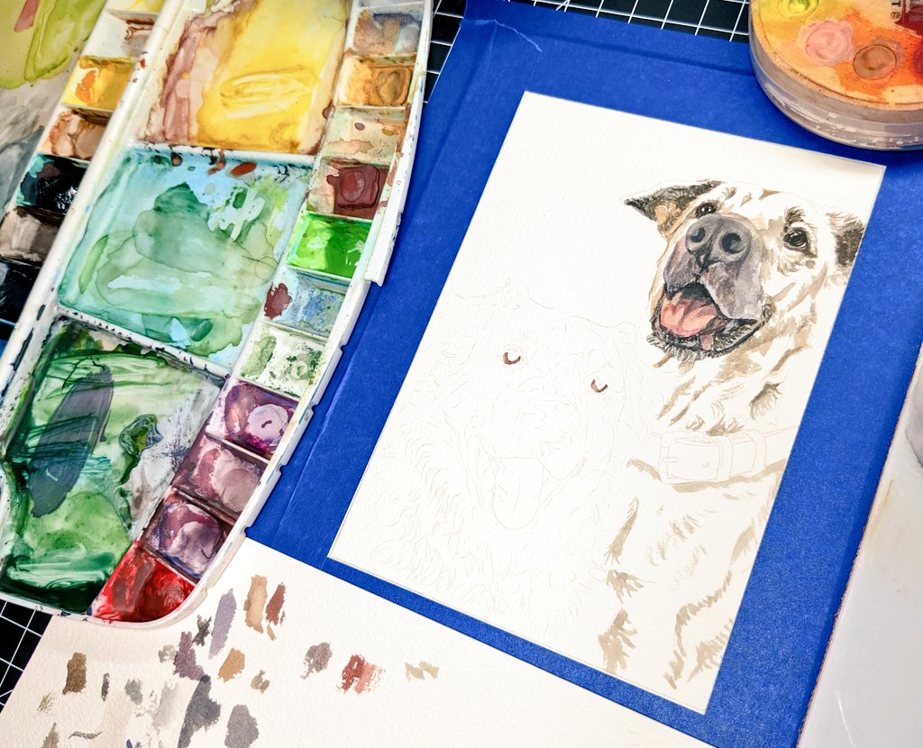Please hire me to paint your pets and/or critters!! 🥺🥺🥺 3 slots are available this month!! 💙💙💙