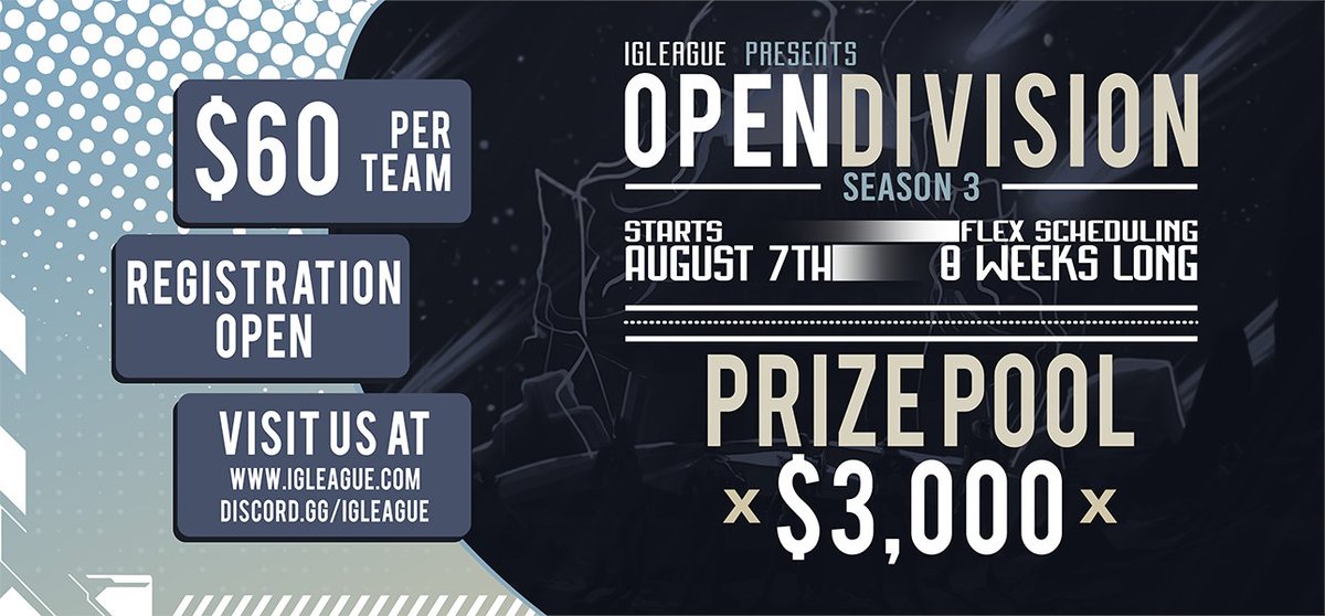 3 Days left to sign up for the IGLeague Open Division #3. This will be the last one of the year to qualify for the 6k prize pool Intermediate division starting in January. #IGL #IGLeague #VALORANT @Hitbox_Americas @ValorCentral Sign up here: igleague.com/division/47540…