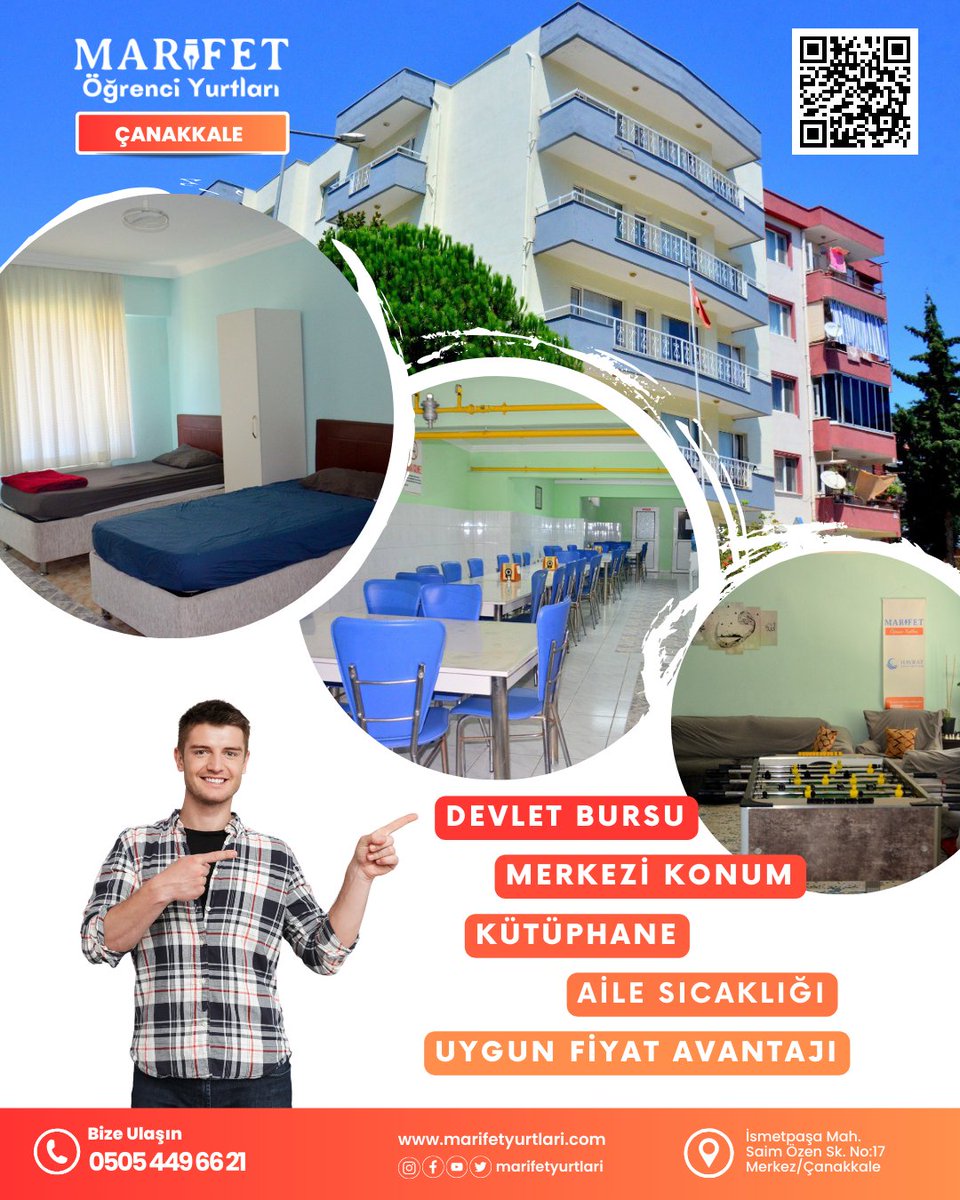 Çanakkale Yükseköğrenim Erkek Öğrenci Yurdumuz, merkezi konumuyla sizlere deneyimli ve güler yüzlü  hizmet sunmaktadır.     

#MarifetYurtları #ÖğrenciYurtları #Çanakkale #ÇorumÖğrenciYurtları