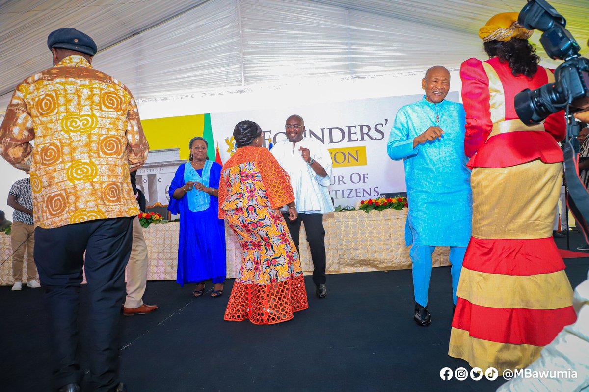 MBawumia's tweet photo. I joined President @NAkufoAddo and other state officials for the 2023 Founders' Day celebration and Senior Citizens Luncheon today.

God bless our homeland Ghana! https://t.co/fwXP4JMKa8