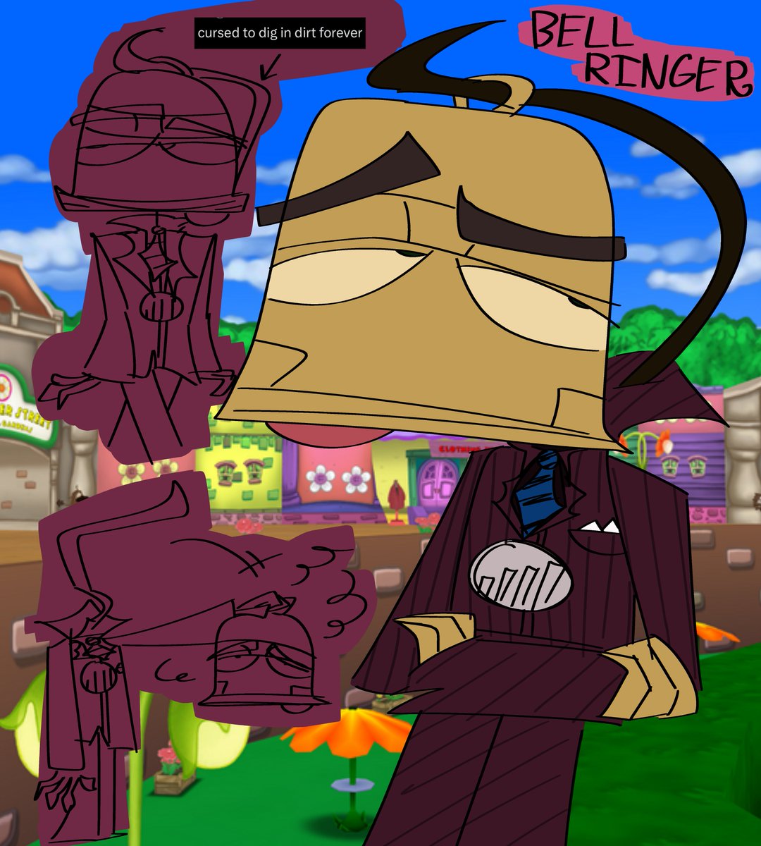 X3R1OO's tweet image. bellringar for me and @Daisythecomic art trade ! #bellringer #toontowncorporateclash #TTCC