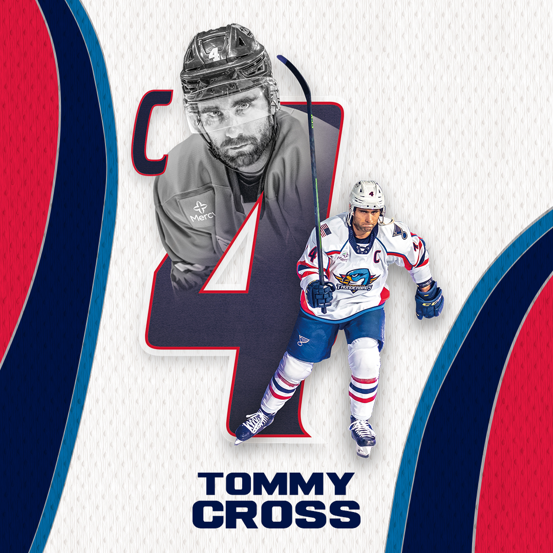 ThunderbirdsAHL's tweet photo. Our Captain, Tommy Cross, has officially announced his retirement.

From every T-Birds fan and staff member, thank you Captain Clutch for the memories over the past 4 seasons.

You’re always welcome back in the Thunderdome, Captain ❤️ https://t.co/JysjfNqWW9