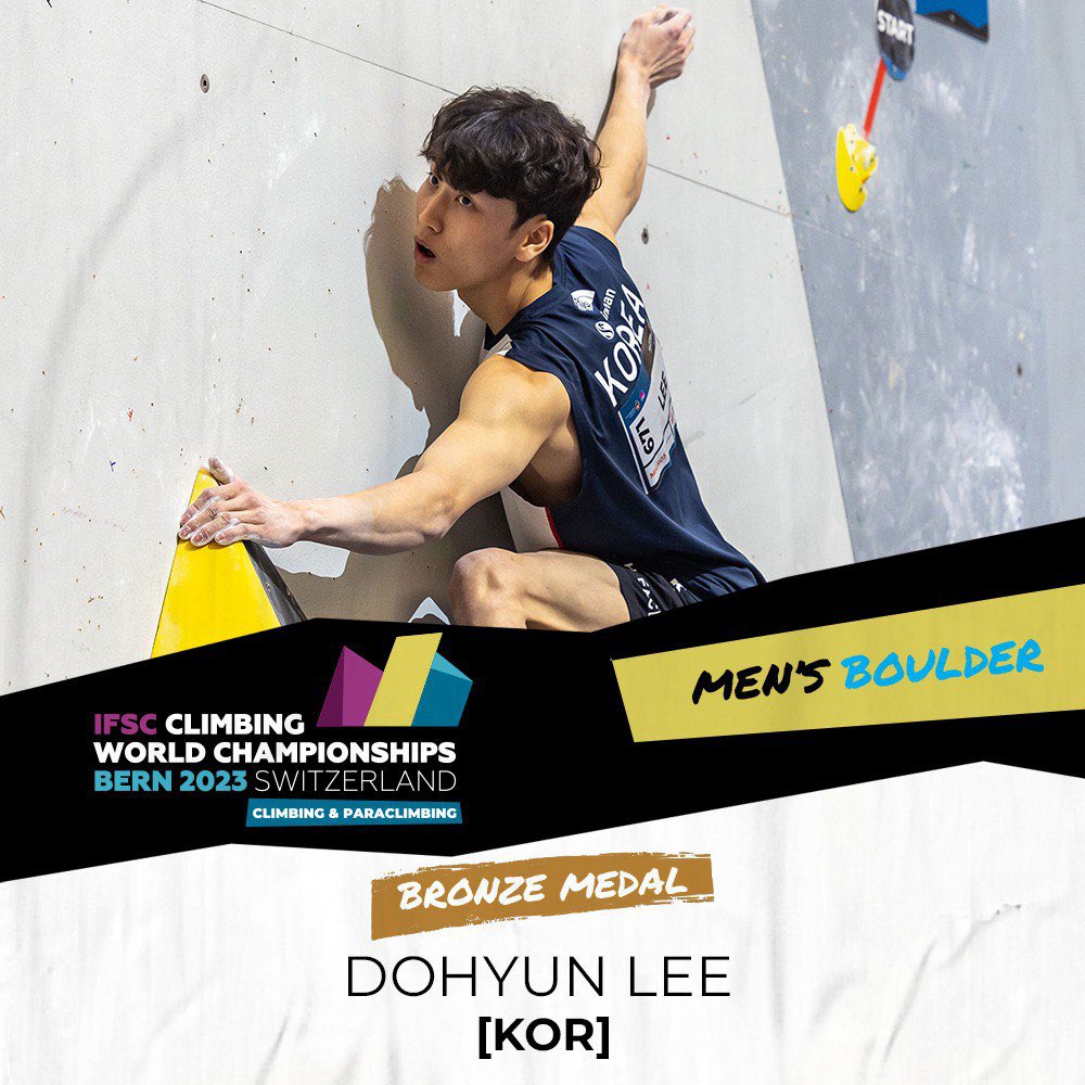 worldclimbing's tweet photo. An unforgettable night in Bern 🇨🇭 crowned Mickael Mawem 🇫🇷 with his first-ever Boulder world title!

@climbbern2023 | #IFSC #SportClimbing #BernWCH #BernToClimb https://t.co/umyLr0AwLG