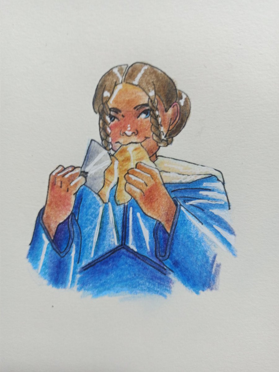 kataradoodles's tweet photo. katara is eating dried fish skin today!

#katara #katarafanart #atla https://t.co/FbQGvGu9yy