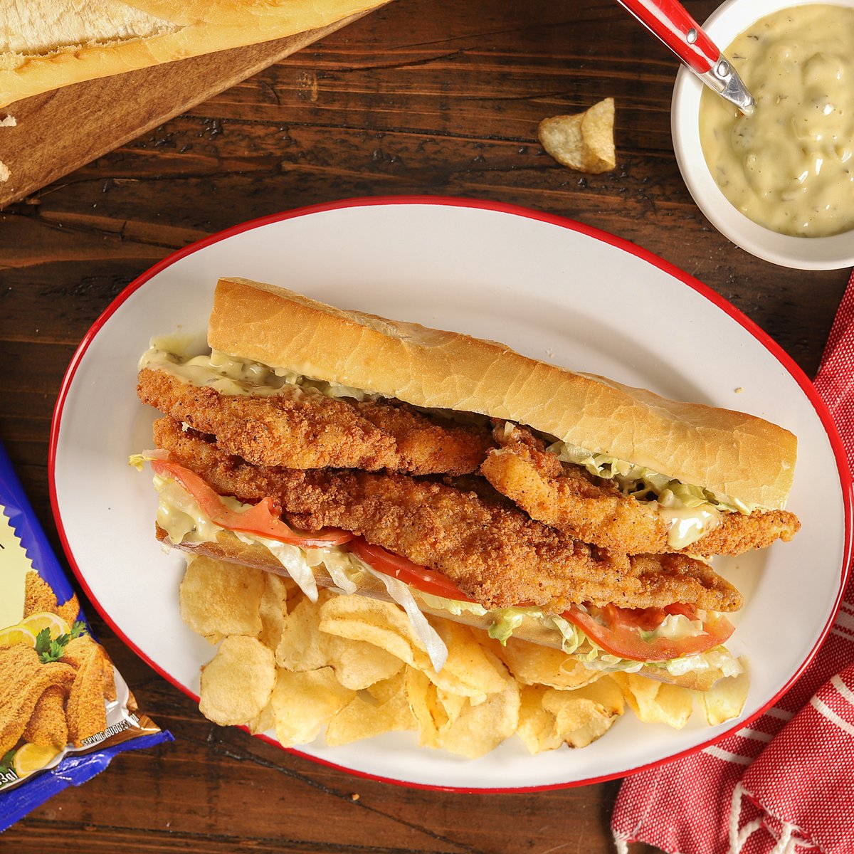 lafishfry's tweet photo. An ode to catfish for #CatfishMonth: 

Crispy
Aromatic
Tender
Fried
Irresistible
Scrumptious
Heavenly
Incredible
Savory
Holds a special place in our hearts ❤️

Celebrate with your own classic fried catfish po'boy: https://t.co/C3C7k2amIA https://t.co/e4Ol98uXnl