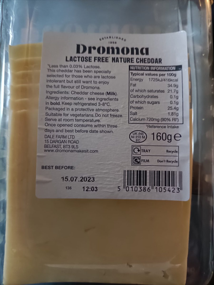 SteveDivi's tweet photo. @Tesco it's bad enough that your lactose free / vegan selection in the Coleraine store is woefully lacking, but totally shit that you aren't even date checking the pitiful amount of items that are available. https://t.co/YivQCcqorM