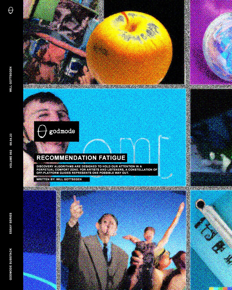 GODMODE_MUSIC's tweet photo. Should finding new music be hard? New essay from @lil_smush in the Godmode Journal this week. 🧠🫡

https://t.co/giium6FCom https://t.co/8oo1YZ0n6F