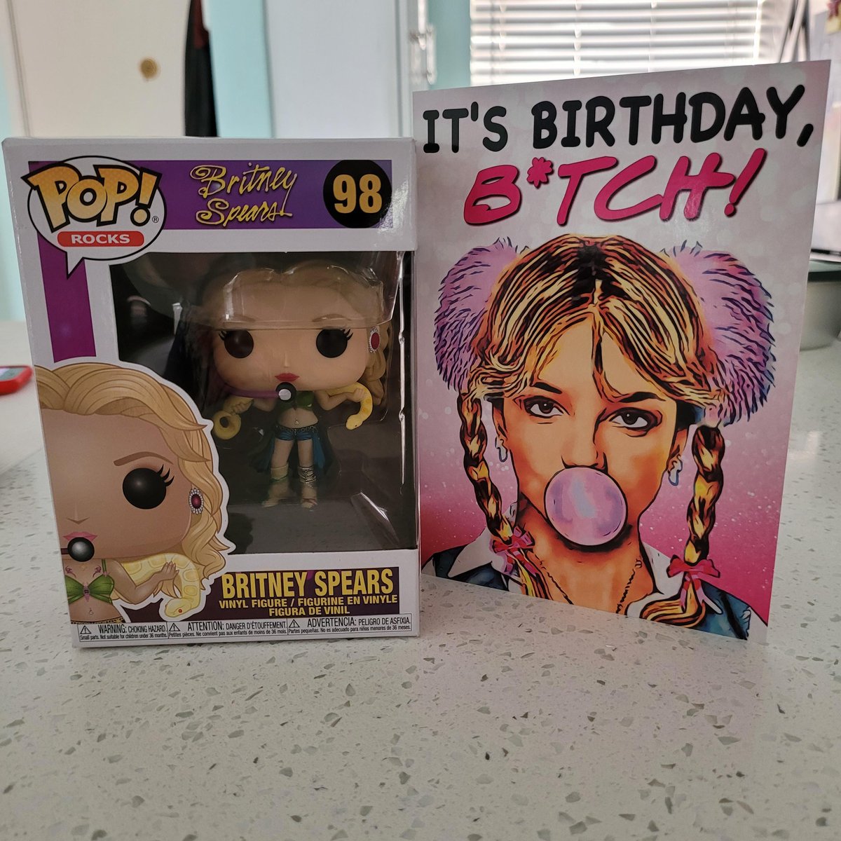 Ancalade's tweet photo. This is the kind of birthday vibe I'm going for! Perfect gift cause I love me some @britneyspears! We are #Louisiana80sBabies! https://t.co/0NjcAOirrt